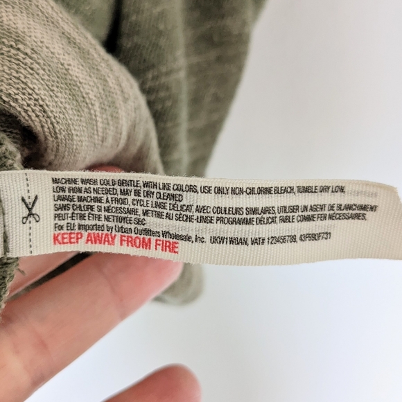 Free People Beach Cocoon Top One Body Funnel Neck Top Rolled Hem  Green - Picture 10 of 16